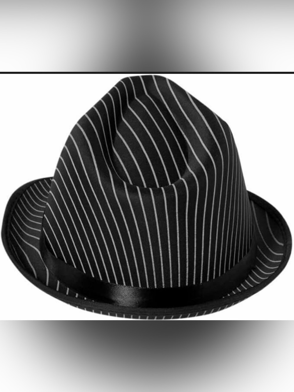 Forum Novelties Women's Ladies Black Pin Stripe Fedora Party Supplies, Standard